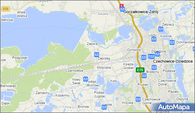 mapa Zabrzeg, Zabrzeg na mapie Targeo