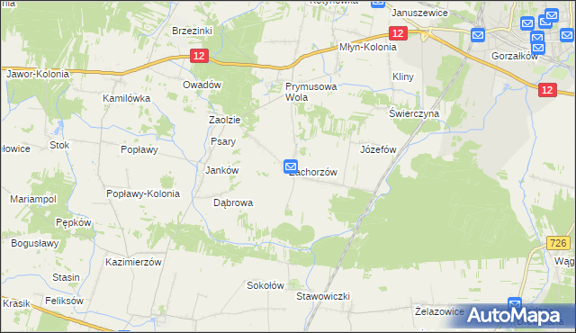 mapa Zachorzów, Zachorzów na mapie Targeo