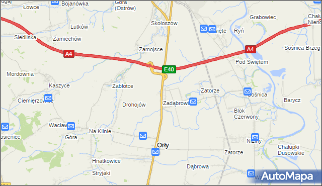 mapa Zadąbrowie gmina Radymno, Zadąbrowie gmina Radymno na mapie Targeo