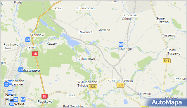 mapa Zajączkowo gmina Grodziczno, Zajączkowo gmina Grodziczno na mapie Targeo