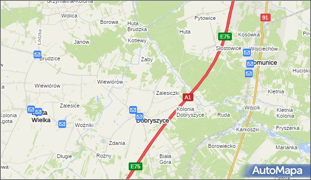 mapa Zalesiczki, Zalesiczki na mapie Targeo