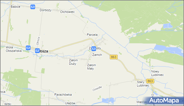 mapa Zamch, Zamch na mapie Targeo