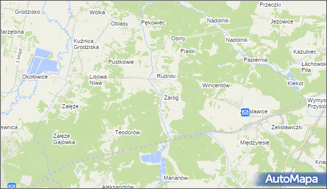 mapa Zaróg, Zaróg na mapie Targeo