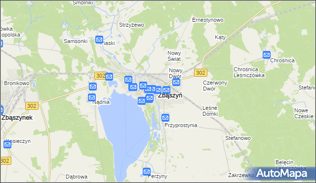 mapa Zbąszyń, Zbąszyń na mapie Targeo