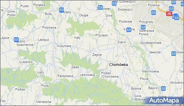 mapa Żeglce, Żeglce na mapie Targeo