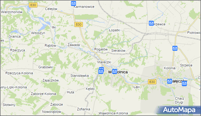 mapa Zgórzyńskie, Zgórzyńskie na mapie Targeo