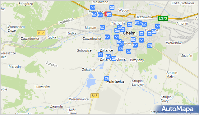 mapa Żółtańce-Kolonia, Żółtańce-Kolonia na mapie Targeo