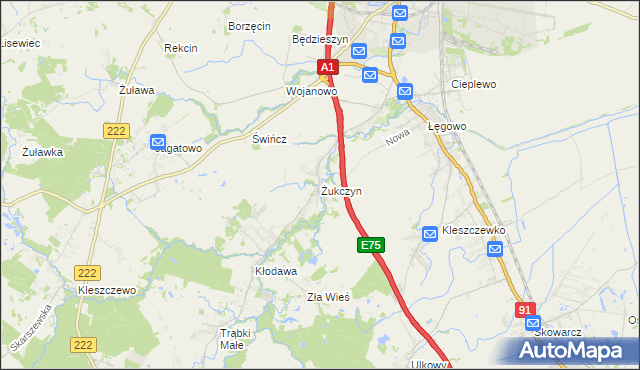 mapa Żukczyn, Żukczyn na mapie Targeo