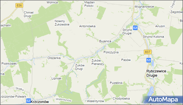 mapa Żuków-Kolonia, Żuków-Kolonia na mapie Targeo