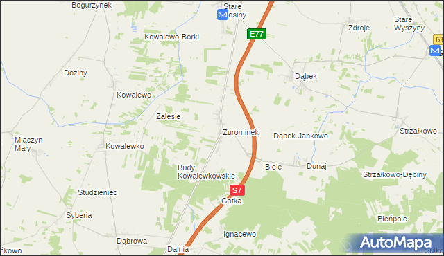 mapa Żurominek, Żurominek na mapie Targeo