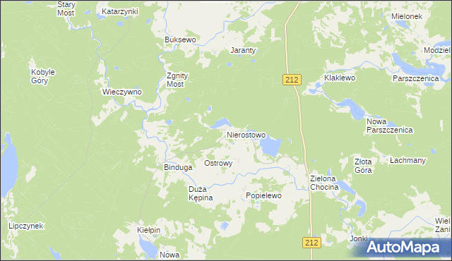 mapa Nierostowo, Nierostowo na mapie Targeo