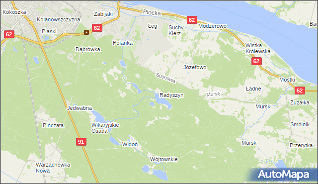 mapa Radyszyn, Radyszyn na mapie Targeo