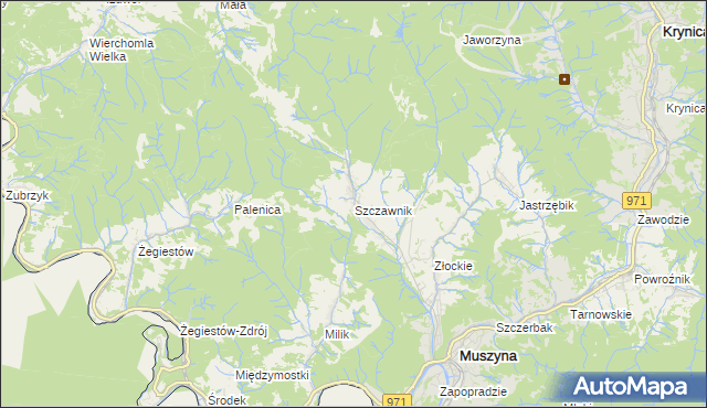 mapa Szczawnik, Szczawnik na mapie Targeo