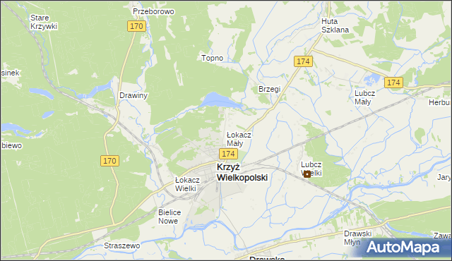 mapa Łokacz Mały, Łokacz Mały na mapie Targeo