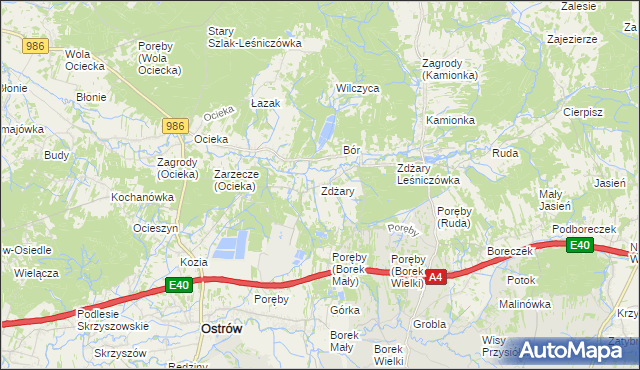 mapa Zdżary, Zdżary na mapie Targeo