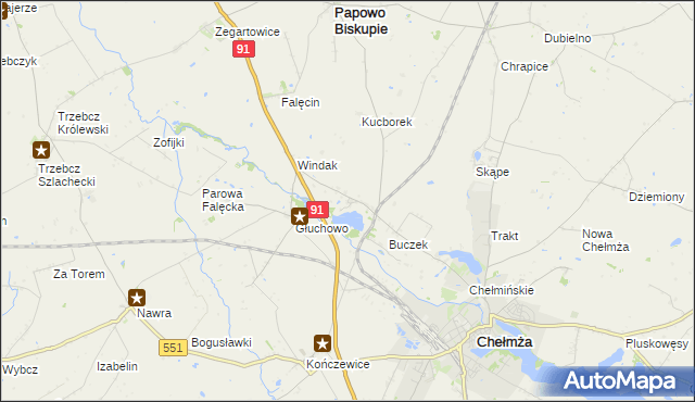 mapa Bielczyny, Bielczyny na mapie Targeo