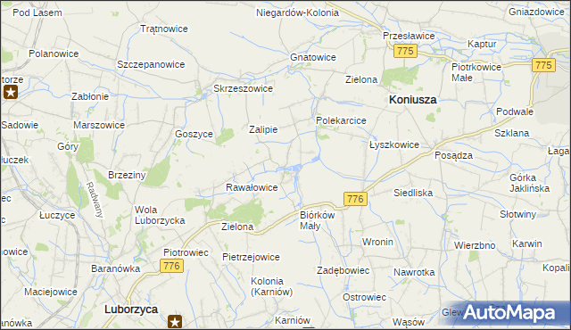 mapa Biórków Wielki, Biórków Wielki na mapie Targeo