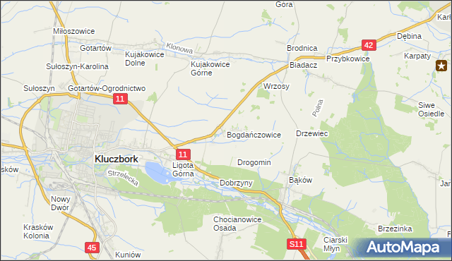 mapa Bogdańczowice, Bogdańczowice na mapie Targeo
