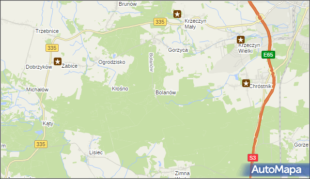 mapa Bolanów, Bolanów na mapie Targeo