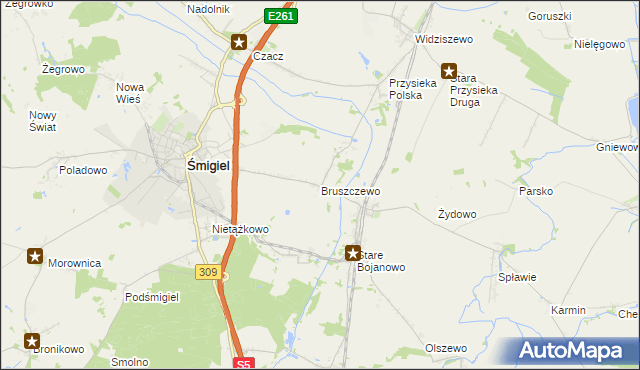 mapa Bruszczewo, Bruszczewo na mapie Targeo