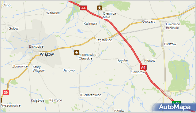 mapa Bryłówek, Bryłówek na mapie Targeo