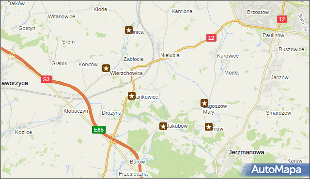 mapa Bukwica gmina Żukowice, Bukwica gmina Żukowice na mapie Targeo