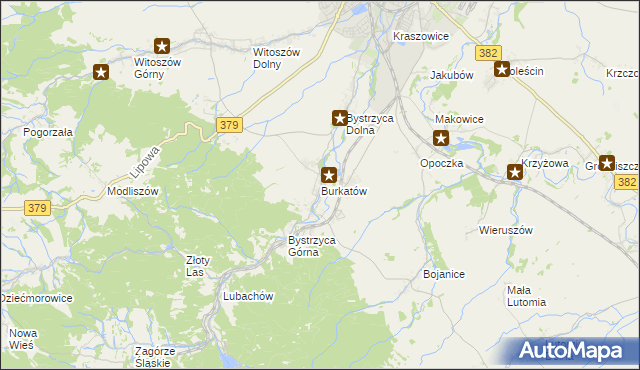 mapa Burkatów, Burkatów na mapie Targeo