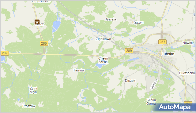 mapa Chełm Żarski, Chełm Żarski na mapie Targeo