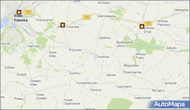 mapa Chodnów, Chodnów na mapie Targeo