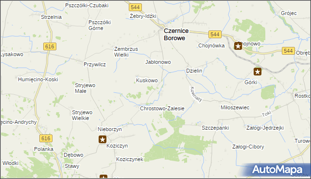 mapa Chrostowo Wielkie, Chrostowo Wielkie na mapie Targeo