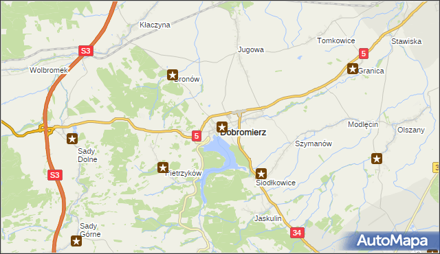 mapa Dobromierz powiat świdnicki, Dobromierz powiat świdnicki na mapie Targeo