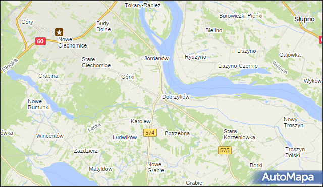 mapa Dobrzyków, Dobrzyków na mapie Targeo