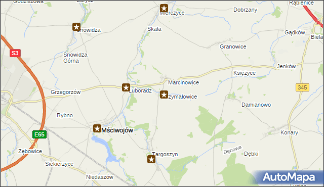 mapa Drzymałowice, Drzymałowice na mapie Targeo