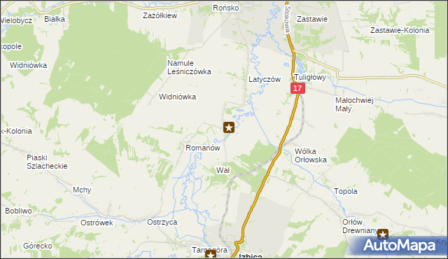 mapa Dworzyska gmina Izbica, Dworzyska gmina Izbica na mapie Targeo