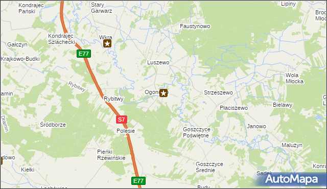 mapa Dziektarzewo, Dziektarzewo na mapie Targeo