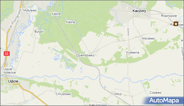 mapa Dziembowo, Dziembowo na mapie Targeo