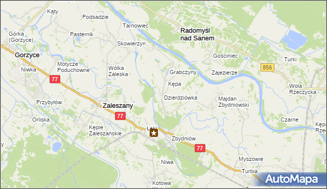 mapa Dzierdziówka, Dzierdziówka na mapie Targeo