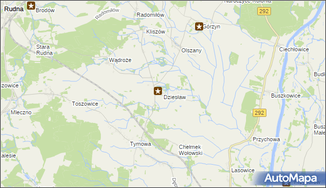 mapa Dziesław, Dziesław na mapie Targeo