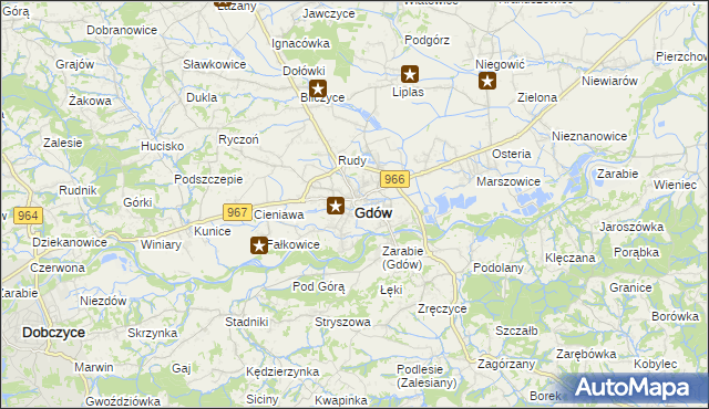 mapa Gdów, Gdów na mapie Targeo