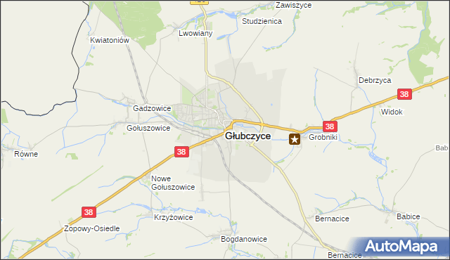 mapa Głubczyce, Głubczyce na mapie Targeo