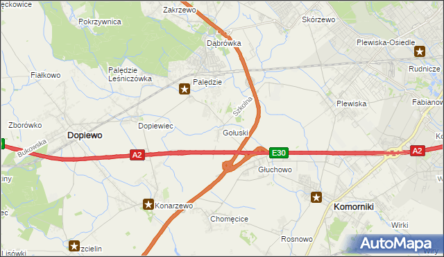 mapa Gołuski, Gołuski na mapie Targeo