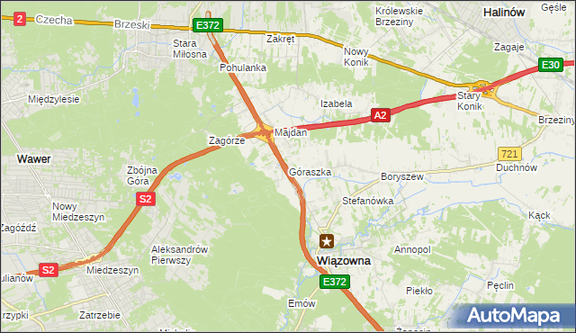 mapa Góraszka, Góraszka na mapie Targeo