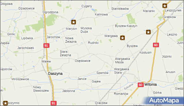 mapa Gozdków gmina Witonia, Gozdków gmina Witonia na mapie Targeo