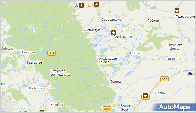 mapa Grodziszcze Kolonia, Grodziszcze Kolonia na mapie Targeo