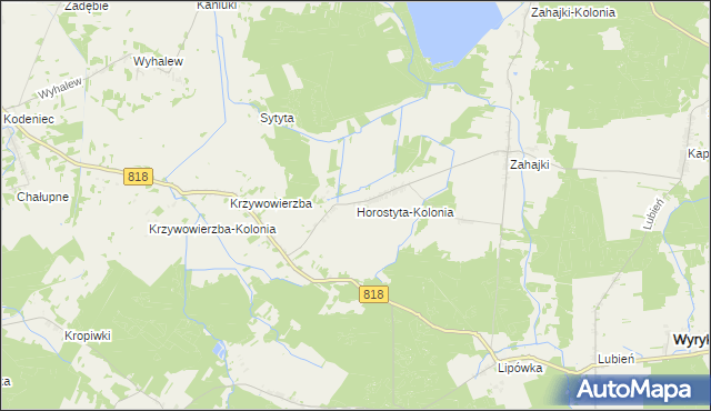 mapa Horostyta-Kolonia, Horostyta-Kolonia na mapie Targeo