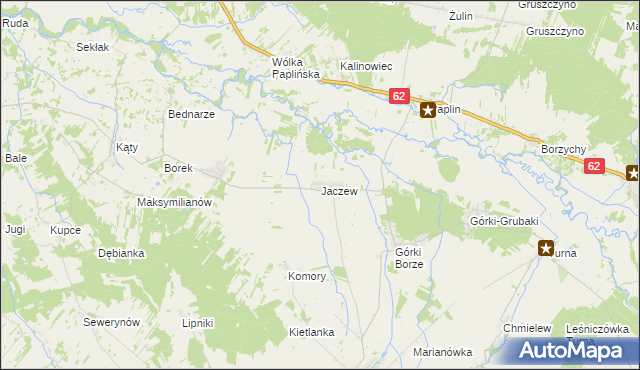 mapa Jaczew, Jaczew na mapie Targeo