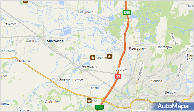 mapa Jakuszów, Jakuszów na mapie Targeo