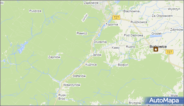 mapa Janów gmina Przysucha, Janów gmina Przysucha na mapie Targeo