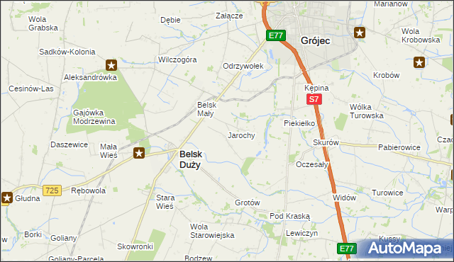 mapa Jarochy, Jarochy na mapie Targeo