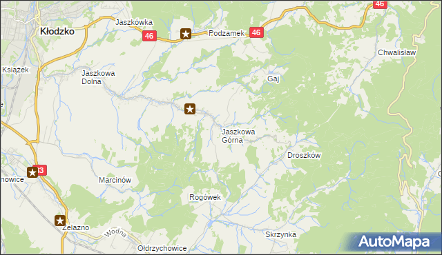 mapa Jaszkowa Górna, Jaszkowa Górna na mapie Targeo